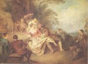 Pater, Jean-Baptiste, Gathering of Actors from the Italian Comedy (mk05)
